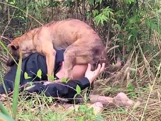 Man fucked by dog