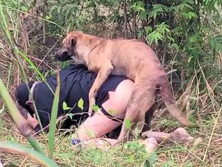 Man fucked by dog