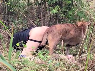 Man fucked by dog